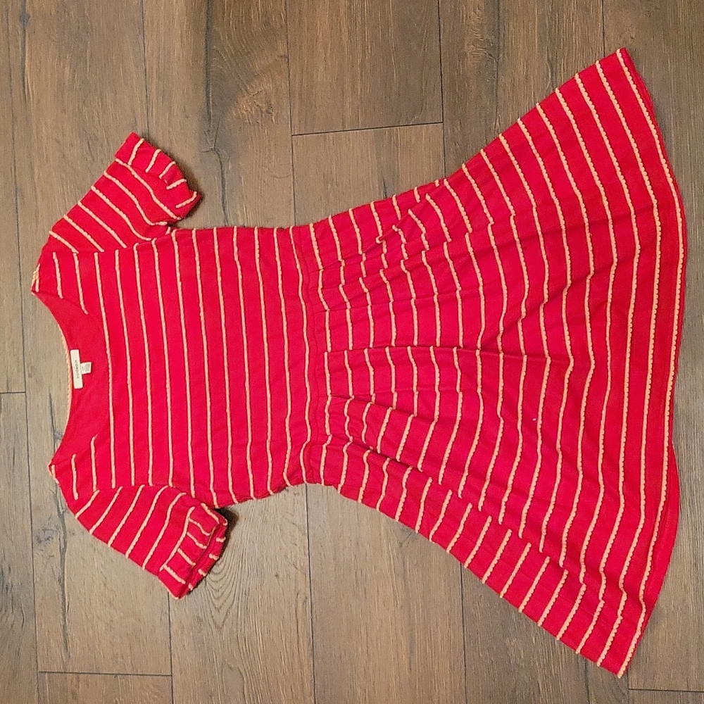 Anthropologie Bordeaux red fit and flare dress